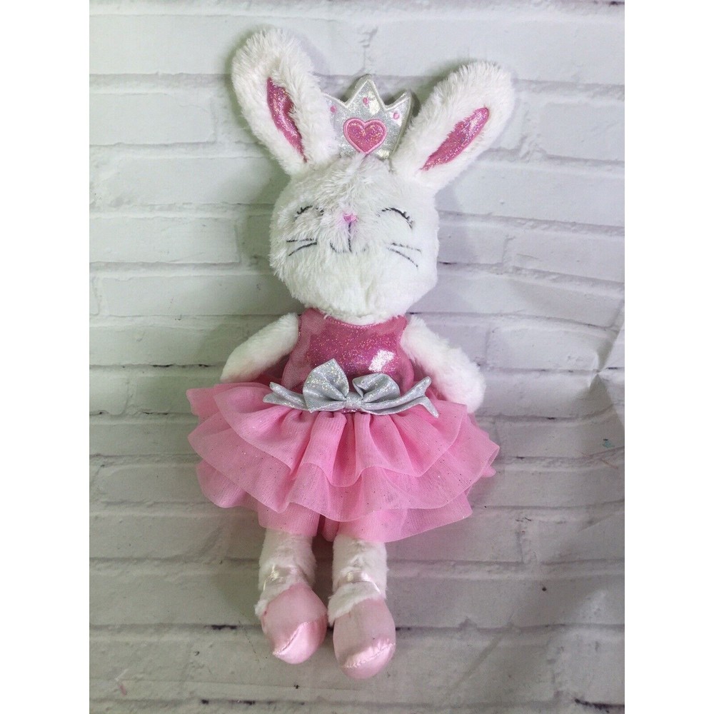 Animal Adventure Ballerina Princess Bunny Rabbit Plush Stuffed Animal Toy White